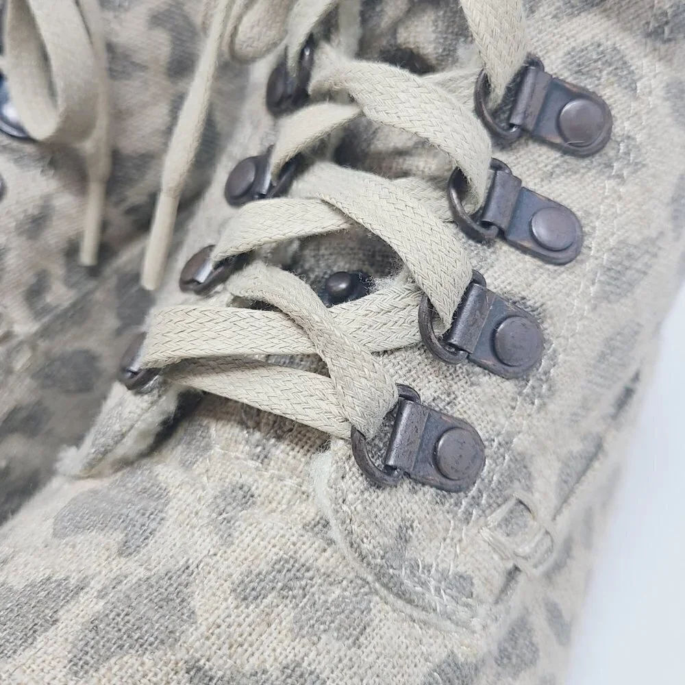 Toms | Women's Animal Print Front Lace Up Booties (Size 11)